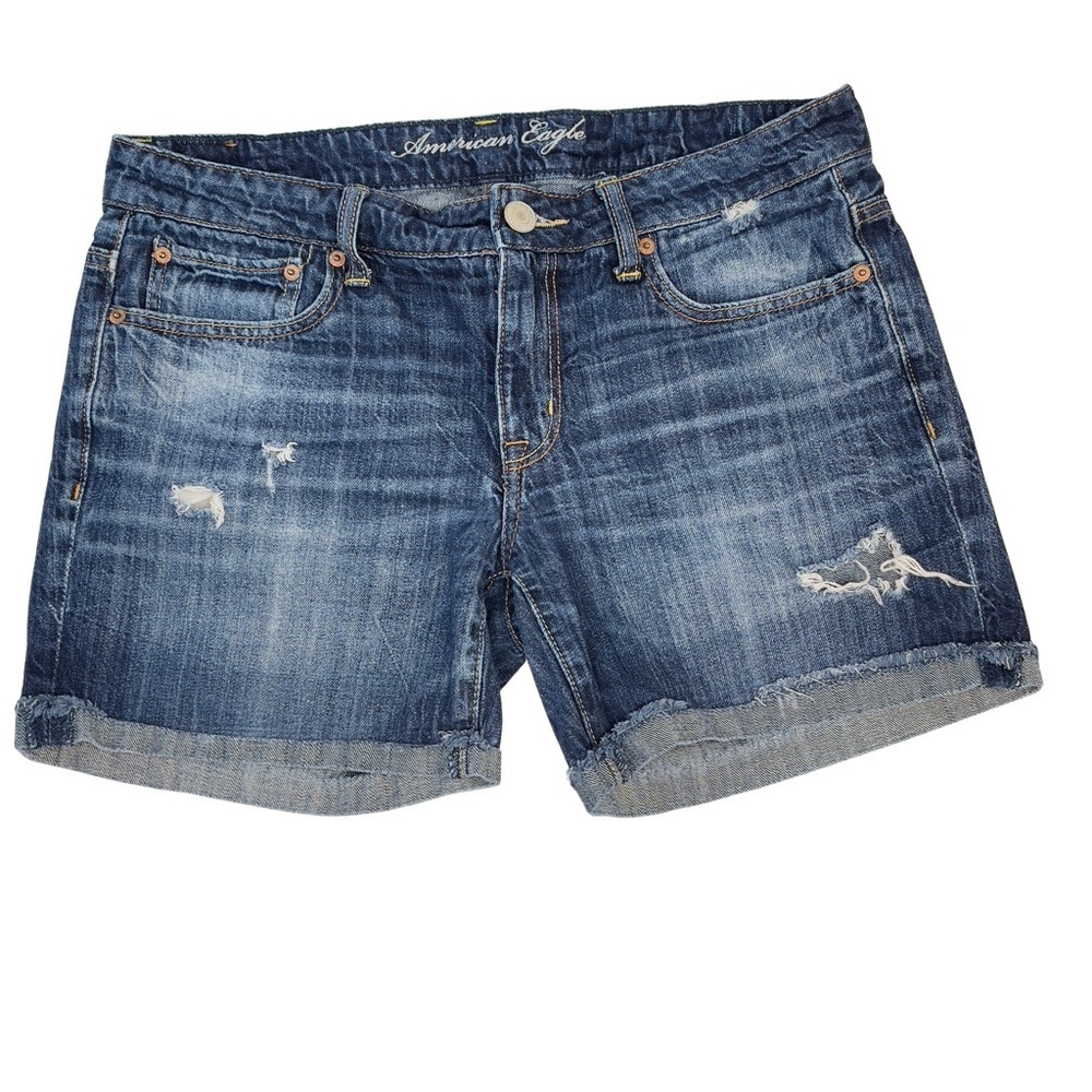 American Eagle Distressed Jean Shorts Size 8